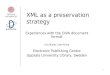 XML as a preservation strategy