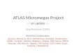 ATLAS  Micromegas  Project --- an update ---
