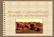 Principles of Livestock/Poultry Evaluation and Showmanship