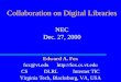 Collaboration on Digital Libraries NEC Dec. 27, 2000