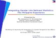 Integrating Gender into National Statistics:  The Philippine Experience