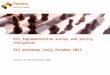 RIS Implementation survey and policy evaluation RIS workshop Italy October 2012