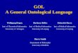 GOL A General Ontological Language