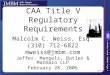 CAA Title V Regulatory Requirements