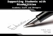 Supporting Students with Disabilities