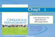 Introduction to Operations   Management