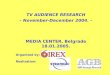 TV AUDIENCE RESEARCH -  Novemb e r-Decemb e r  2004.  -