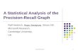 A Statistical Analysis of the Precision-Recall Graph