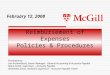 Reimbursement of Expenses Policies & Procedures