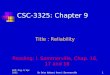 CSC-3325:  Chapter  9