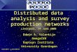 Distributed data analysis and survey production networks  Liverpool, 14 June 2008