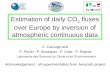 Estimation of daily CO 2  fluxes over Europe by inversion of atmospheric continuous data