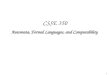 CSSE 350 Automata, Formal Languages, and Computability