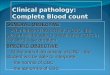 Clinical pathology:  Complete Blood count