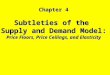 Chapter 4 Subtleties of the  Supply and Demand Model: Price Floors, Price Ceilings, and Elasticity