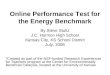 Online Performance Test for the Energy Benchmark
