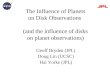 The Influence of Planets on Disk Observations  (and the influence of disks on planet observations)