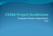 CS566 Project  GuideLines