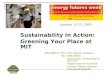 Sustainability In Action: Greening Your Place at MIT