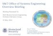 S&T Office of Systems Engineering: Overview Briefing