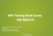 W NY Training  Needs  Survey  THE RESULTS