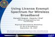 Using License Exempt Spectrum for Wireless Broadband