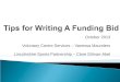 Tips for Writing A Funding Bid