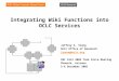 Integrating Wiki Functions into OCLC Services