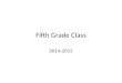 Fifth Grade Class