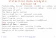 Statistical Data Analysis:  Lecture 10