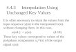 4.4.3     Interpolation Using Unchanged Key Values