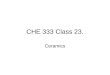 CHE 333 Class 23