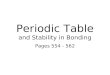 Periodic Table and Stability in Bonding