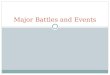 Major Battles and Events