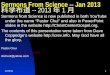 Sermons From Science -- Jan 2013 科学布道 -- 2013 年 1 月
