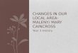 Changes in Our local area-  Maleny / Mary  caincross