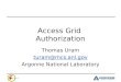 Access Grid  Authorization