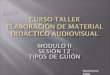 CURSO-TALLER Elaboración de material didáctico audiovisual