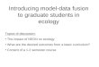 Introducing model-data fusion to graduate students in ecology