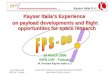 Kayser Italia’s Experience  on payload developments and flight opportunities for space research