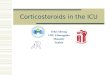Corticosteroids in the ICU