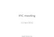 IFIC  meeting