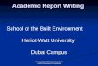 Academic Report Writing