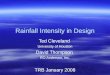 Rainfall Intensity in Design