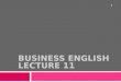 Business English Lecture 11