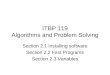 ITBP 119 Algorithms and Problem Solving
