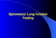 Spirometry/ Lung function Testing