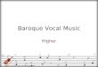 Baroque Vocal Music