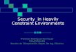 Security  in Heavily Constraint Environments