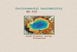 Environmental Geochemistry   89.315 